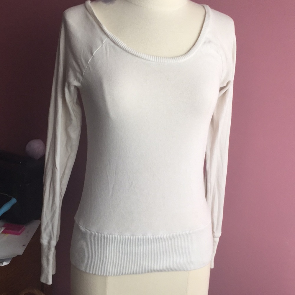 Long sleeve white t-shirt, size: small